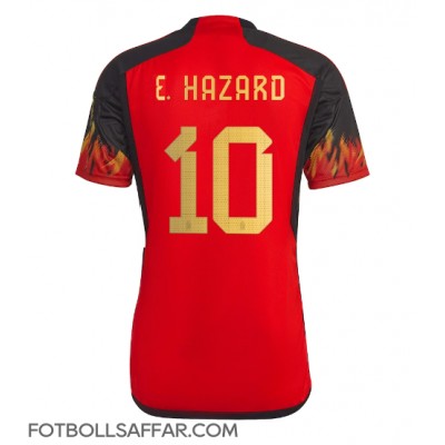 Belgien Eden Hazard #10 Hemmatröja VM 2022 Kortärmad